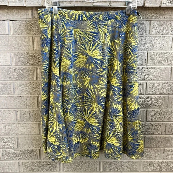 Coldwater Creek Starburst Firework Skirt- Blue/Green- Size 10 - Picture 1 of 7
